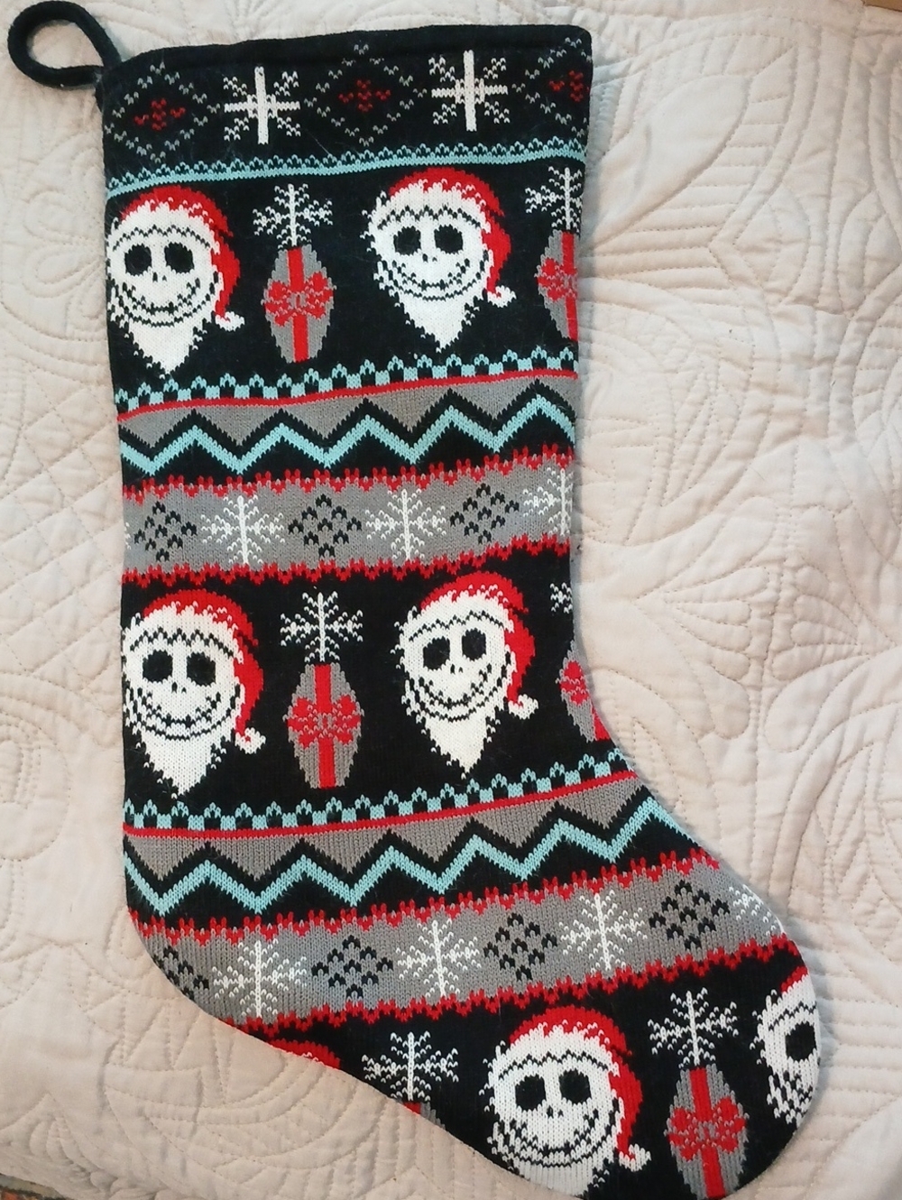 Ruz Disney Tim Burton's The Nightmare Before Christmas Stocking Black & Red